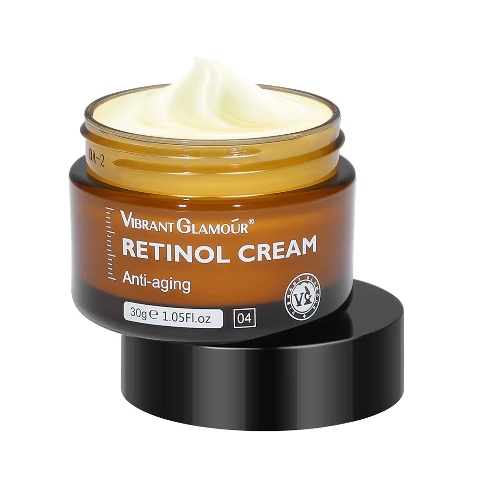 Retinol Face Cream and Eye Serum 2 Pcs/Set Firming Lifting Anti-Aging Wrinkle Reduce Wrinkle Fine Lines Facial Skin Care Product